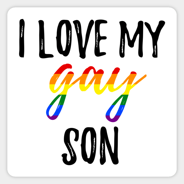 I Love My Gay Son Sticker by lavenderhearts